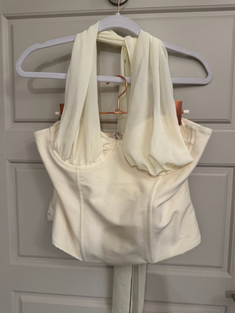 White Fox Boutique | Match Maker Bustier Off White Top | size: L